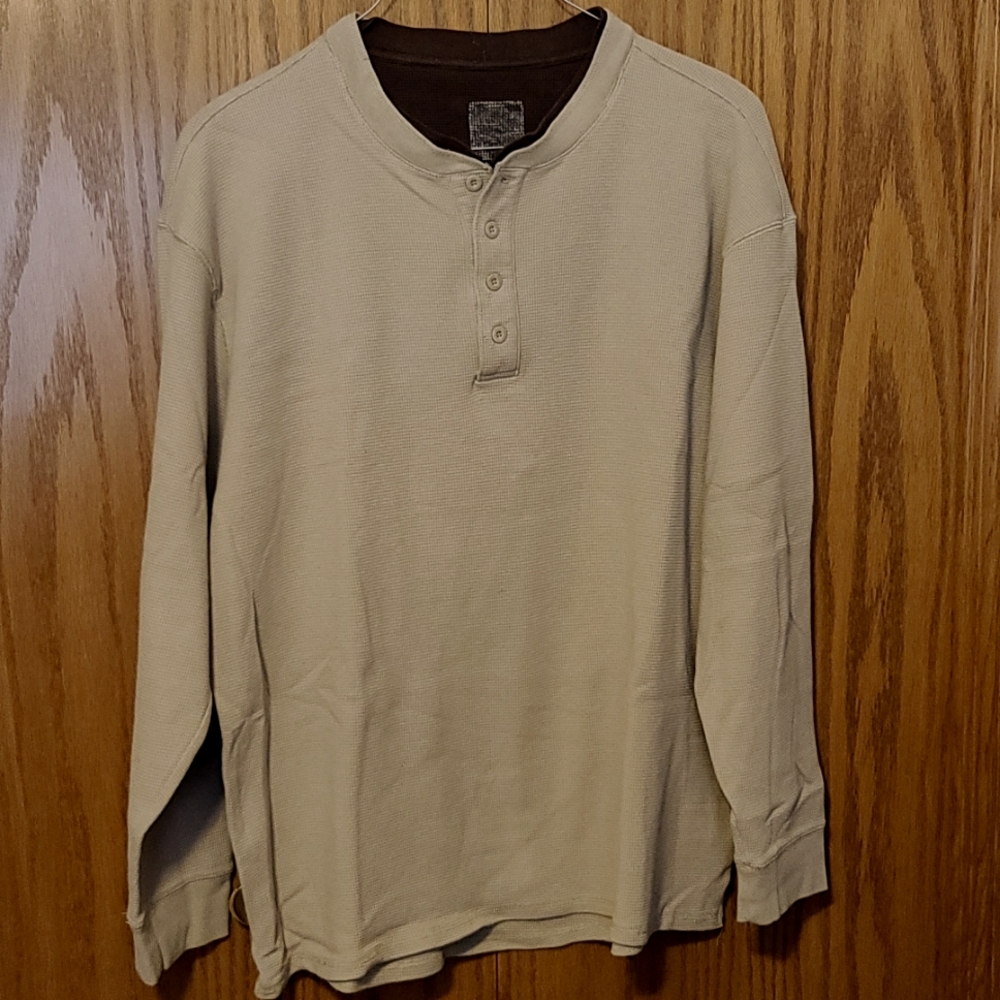 Big men's waffle weave thermal shirt